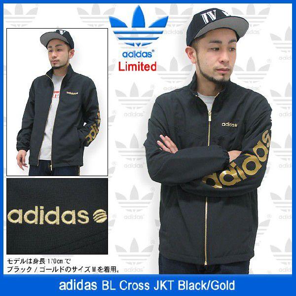 adidas Originals アディダス BL クロス ジャケット ブラック/ゴールド