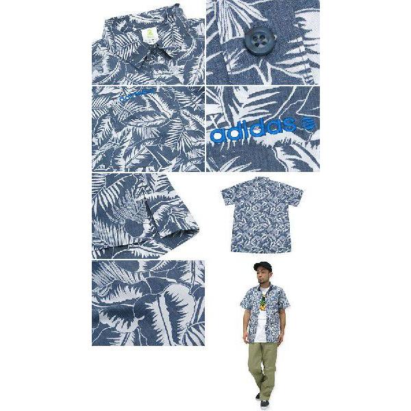 adidas Originals アディダス ST LV アロハ シャツ 半袖 ネイビー 限定  