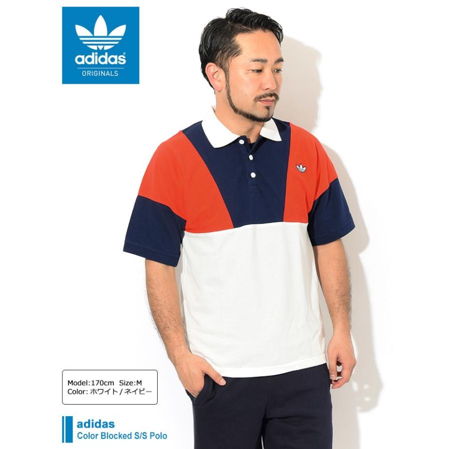 adidas Originals アディダス ポロシャツ 半袖 メンズ カラー ブロック