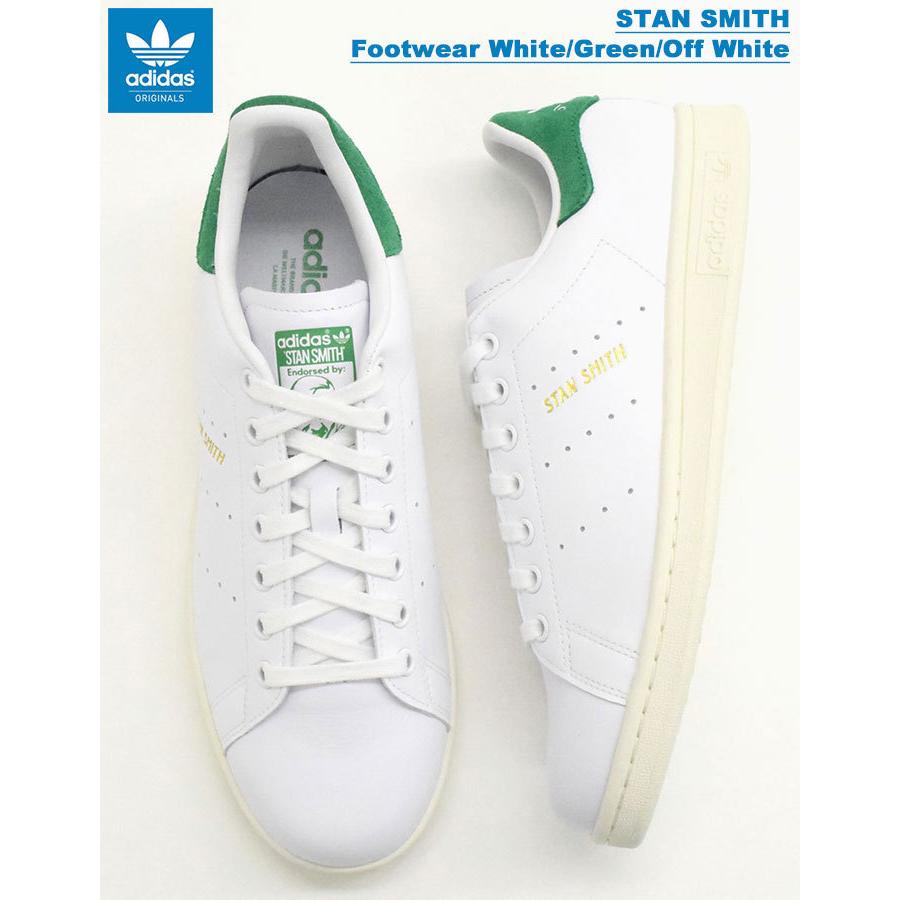 アディダス スニーカー adidas レディース & メンズ スタンスミス Footwear White/Green/Off White オリジナルス ( STAN SMITH GW1390 )｜icefield｜02