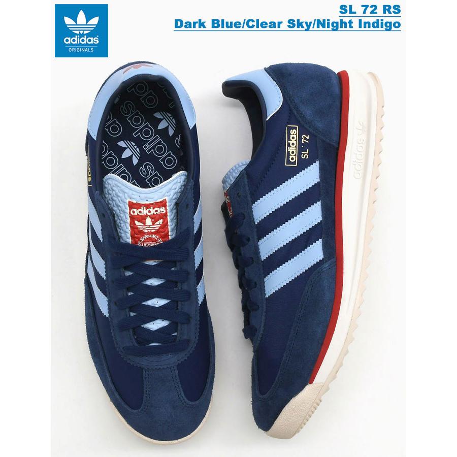 アディダス adidas スニーカー メンズ 男性用 SL 72 RS Dark Blue/Clear Sky/Night Indigo オリジナルス ( SL 72 RS Originals ネイビー JI1283 )｜icefield｜02