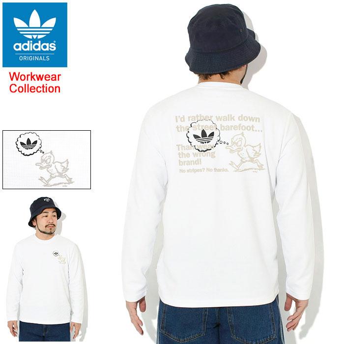 adidas Originals アディダス カットソー 長袖 メンズ ワッフル ワーク
