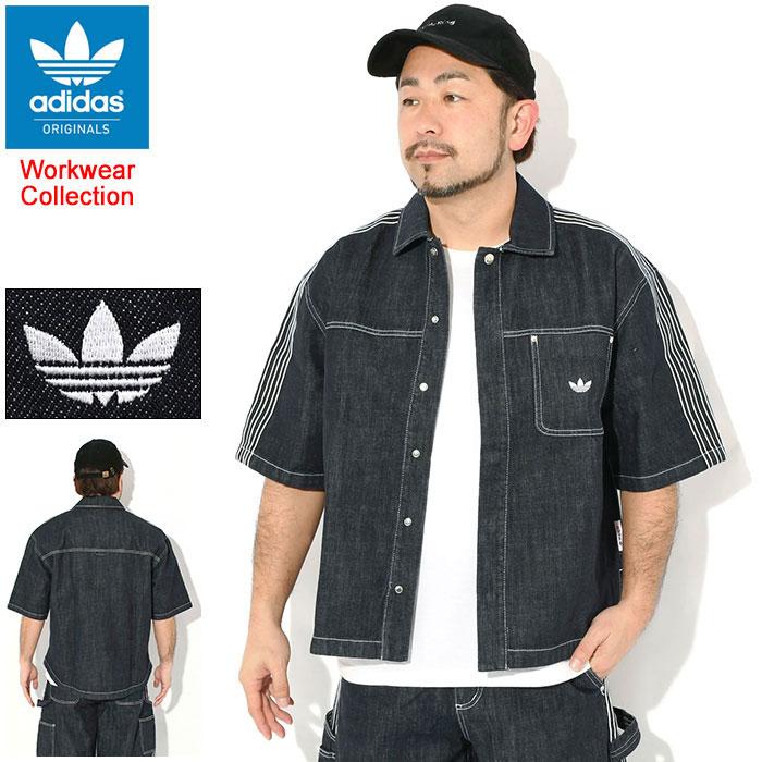 adidas Originals アディダス シャツ 半袖 メンズ デニム ワークウェア