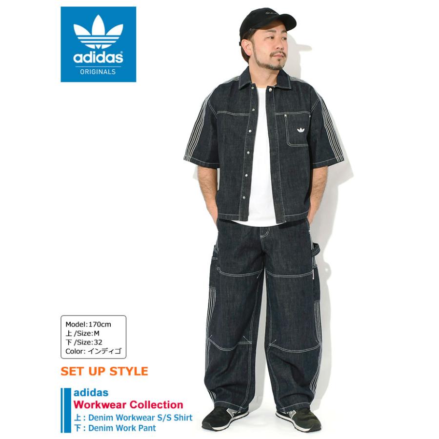 adidas Originals アディダス シャツ 半袖 メンズ デニム ワークウェア