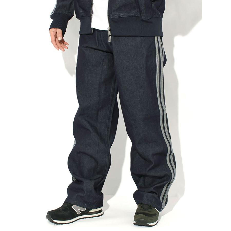 adidas ダークデニムワイド カーゴパンツ　３５インチ adidas Originals アディダス パンツ メンズ ダークインディゴ デニム