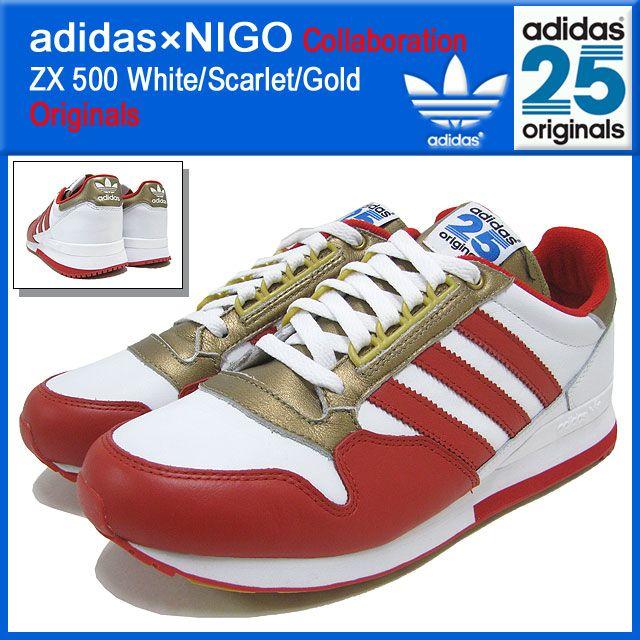 アディダス オリジナルス×NIGO adidas Originals by NIGO スニーカー ZX 500 White/Scarlet/Gold  コラボ メンズ(男性用) (ZX 500 M21519) : adi-m21519 : ice field - 通販 - Yahoo!ショッピング