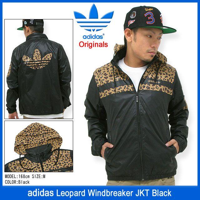 アディダス adidas レオパード ウィンドブレーカー ジャケット ブラック オリジナルス(Leopard Windbreaker Originals メンズ 男性用 M33844)｜icefield