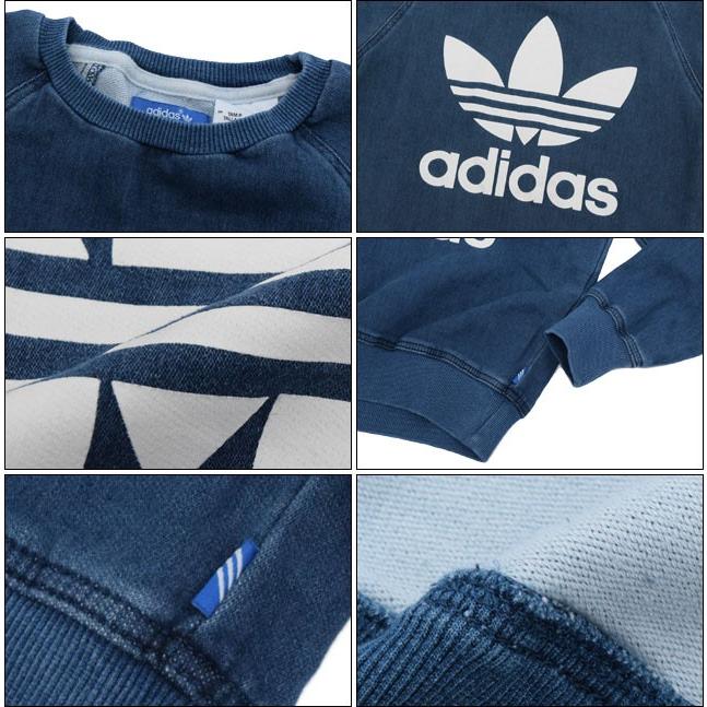 adidas Originals アディダス デニム フレンチ テリー クルー adidas Originals アディダス デニム フレンチ テリー クルー