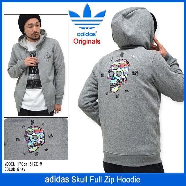 adidas Originals アディダス スカル フルジップフード adidas Originals アディダス スカル フルジップフード