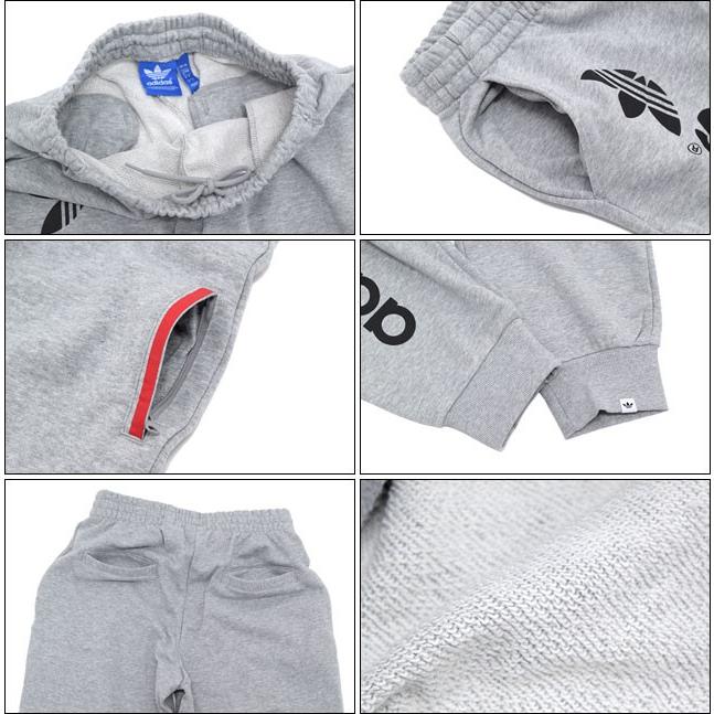 アディダス adidas ロゴ クォーター パンツ グレー オリジナルス(Logo Quarter Pant Originals スウェットパンツ メンズ 男性用 S27493)｜icefield｜03
