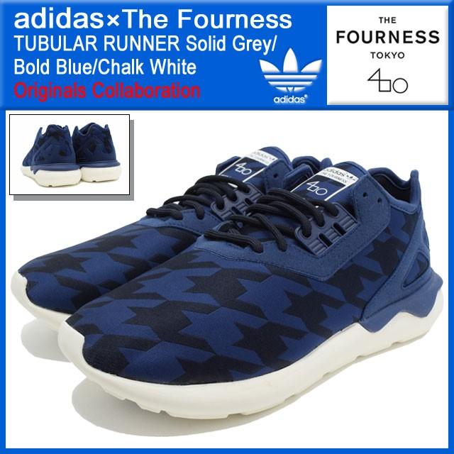 アディダス オリジナルス×The Fourness adidas Originals by The Fourness チュブラー ランナー Solid Grey/Bold Blue/Chalk White (S77288)｜icefield