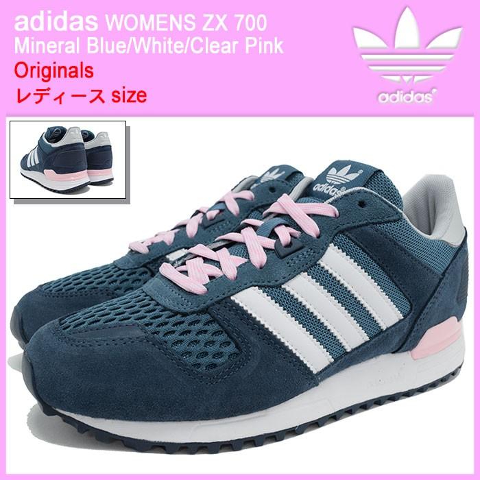 アディダス adidas スニーカー レディース ウーマンズ ZX 700 Mineral Blue/White/Clear Pink  オリジナルス(WOMENS ZX 700 Originals S78940) : adi-s78940 : ice field - 通販 - 