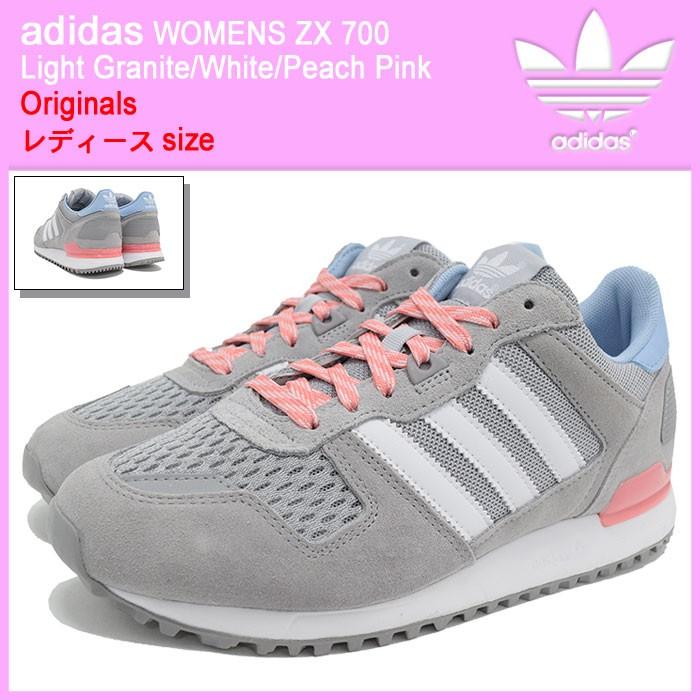 アディダス adidas スニーカー レディース ウーマンズ ZX 700 Light Granite/White/Peach Pink オリジナルス(WOMEN ZX 700 Originals : adi-s78941 : ice field - 通販 - Yahoo!ショッピング