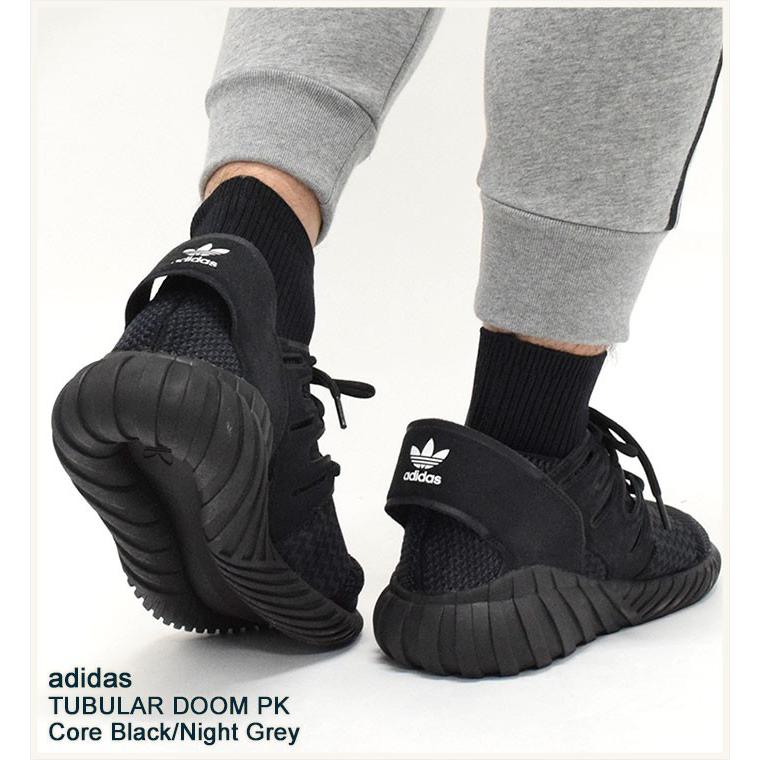 アディダス adidas スニーカー メンズ チュブラー ドゥーム PK Core Black/Night Grey オリジナルス(TUBULAR DOOM PK Originals S80508)｜icefield｜02