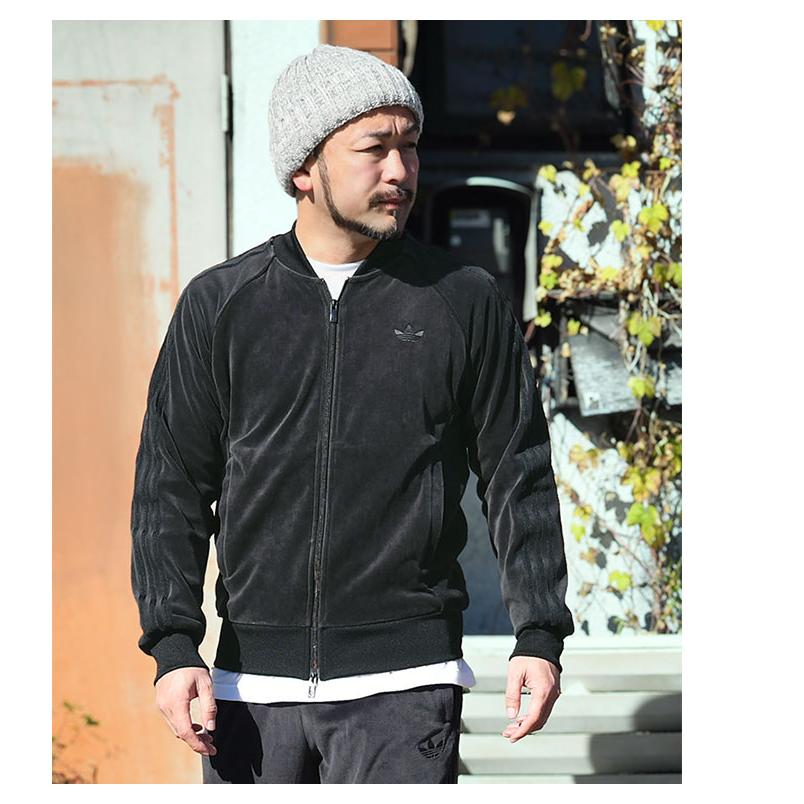 adidas Originals アディダス ジャージー ジャケット メンズ ベロア