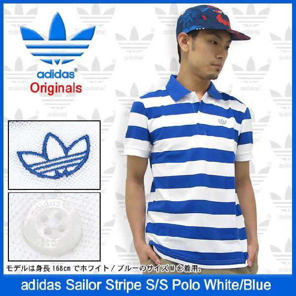 adidas Originals アディダス セーラー ストライプ ポロシャツ 半袖