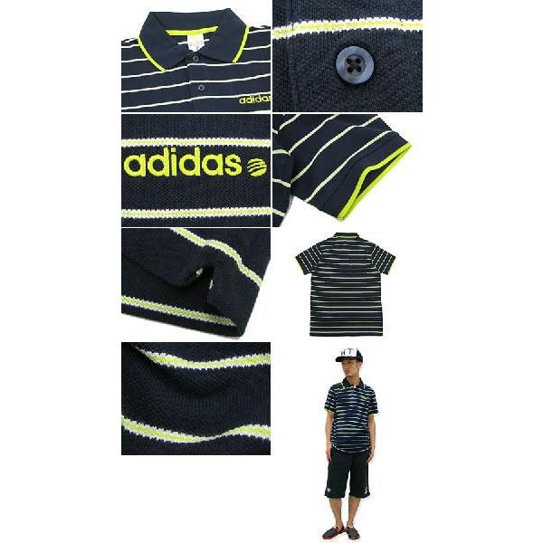 adidas Originals アディダス SC ボーダー ポロシャツ 半袖