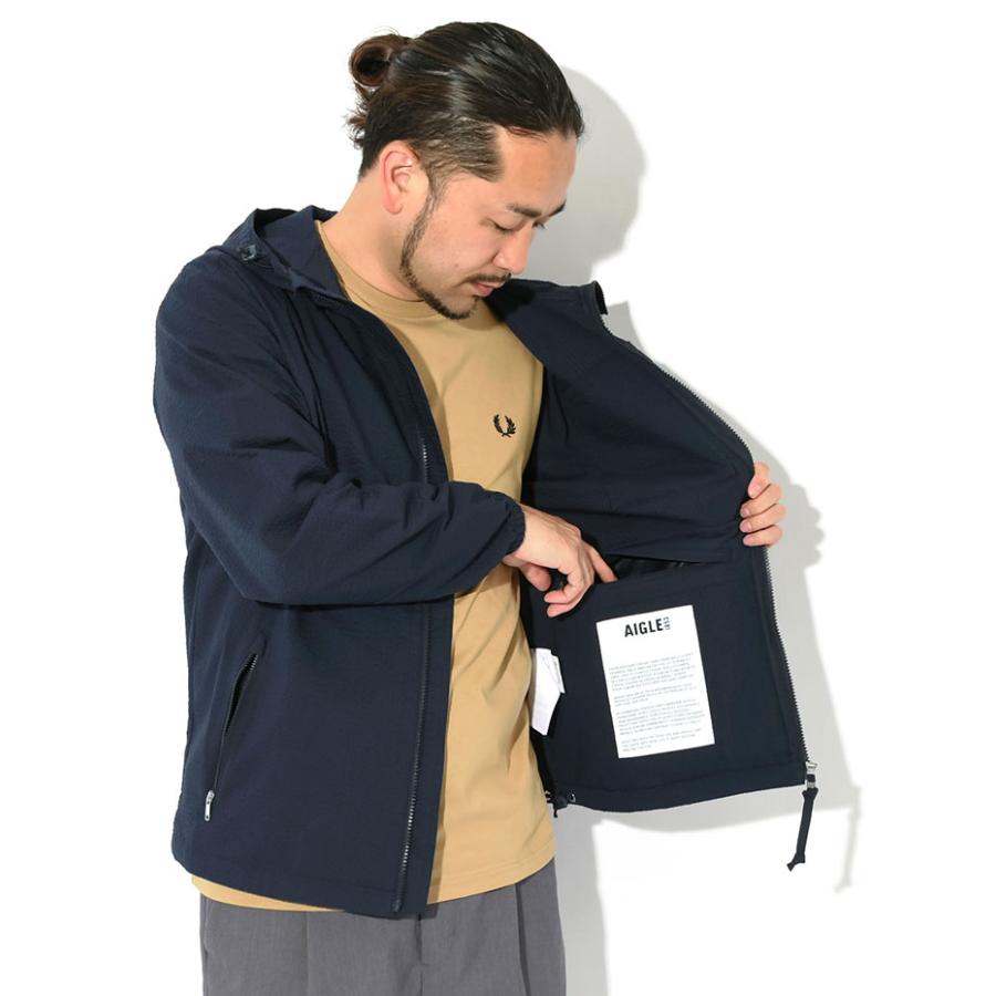 AIGLE エーグル ジャケット メンズ シアサッカー フーデッド AIGLE エーグル ジャケット メンズ シアサッカー フーデッド