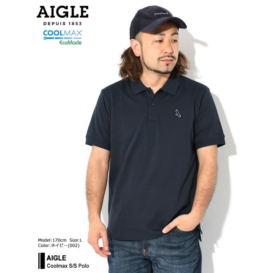 2024高い素材  AIGLE エーグル ポロシャツ 半袖 メンズ クールマックス 男性用