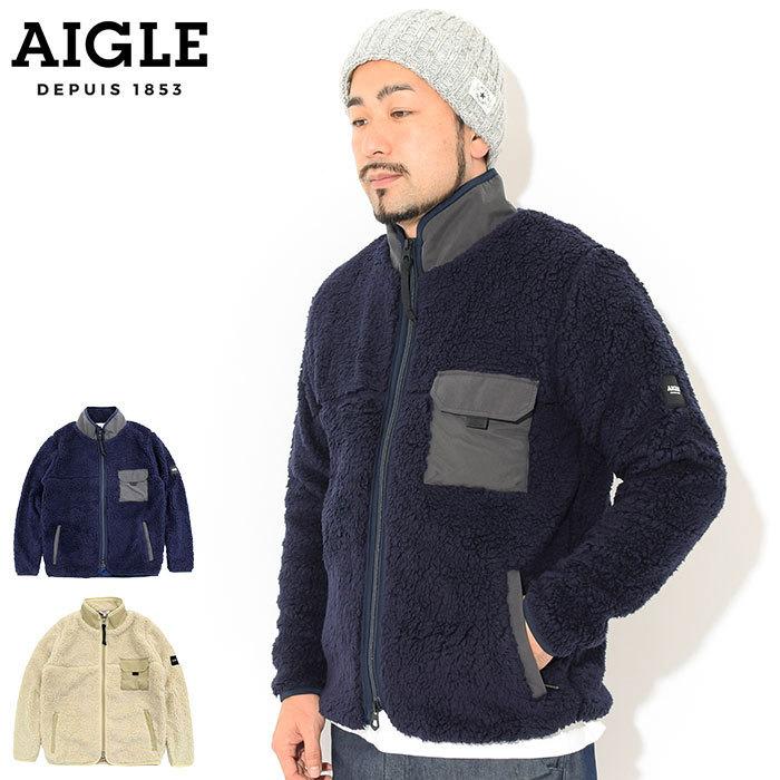 AIGLE（エーグル） ジャケット メンズ ボア フリース スタンド フル