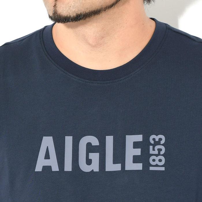 エーグル Tシャツ ロンT Tシャツ 長袖 AIGLE メンズ ロゴ プリント (Logo Print L/S Tee T-SHIRTS 長袖Tシャツ カットソー トップス ZTHAC96)｜icefield｜04