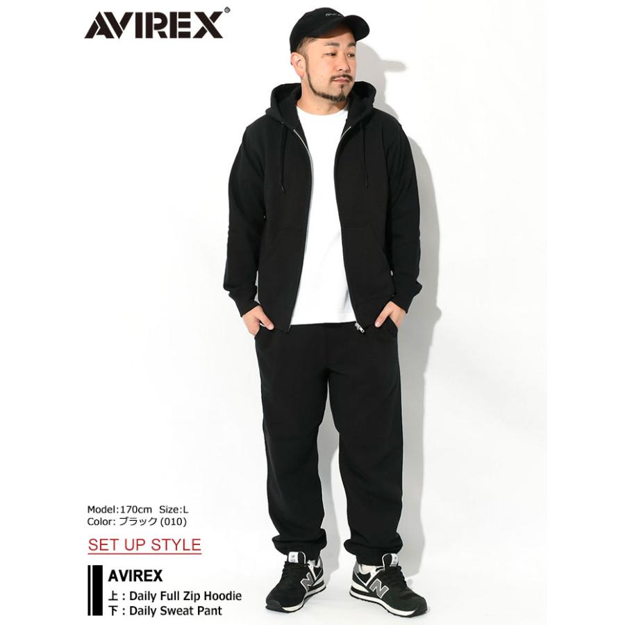 AVIREX アビレックス パーカー ジップアップ メンズ デイリー フル 