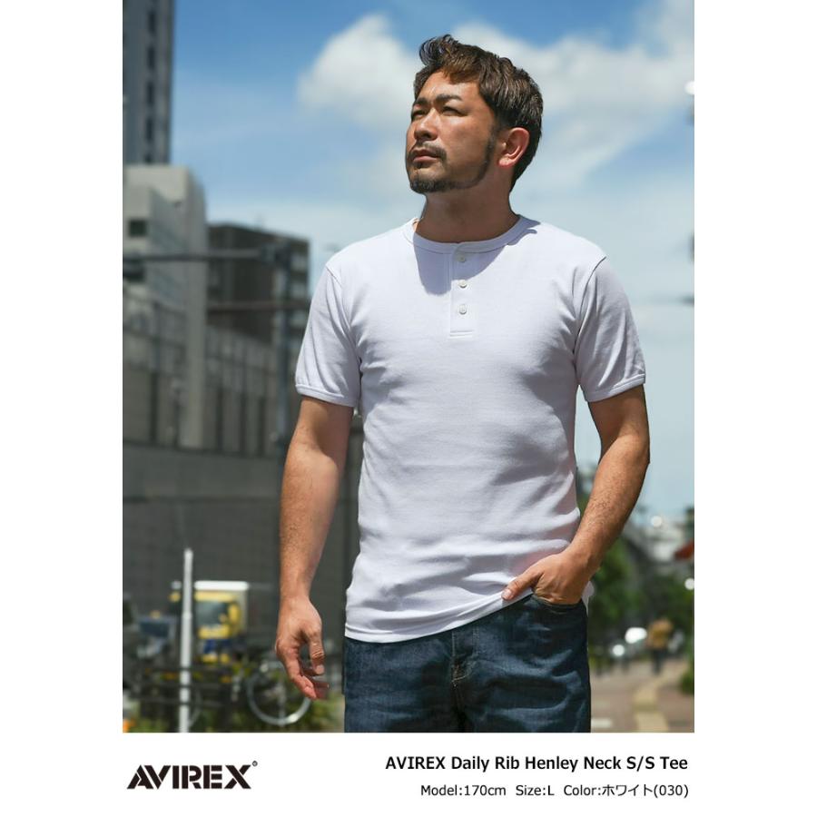 AVIREX アビレックス Tシャツ 半袖 メンズ デイリー リブ