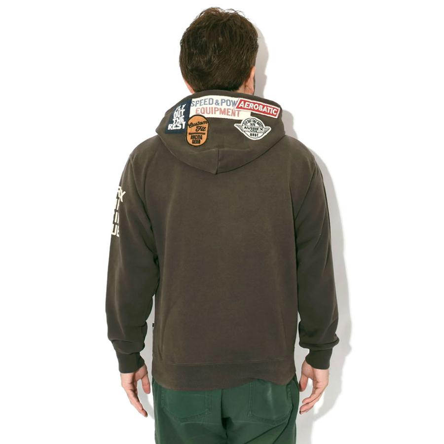 アビレックス パーカー プルオーバー AVIREX メンズ A.A.R.C. パッチ スウェット (A.A.R.C. Patched Sweat Pullover Hoodie スウェット トップス 7835231007)の画像