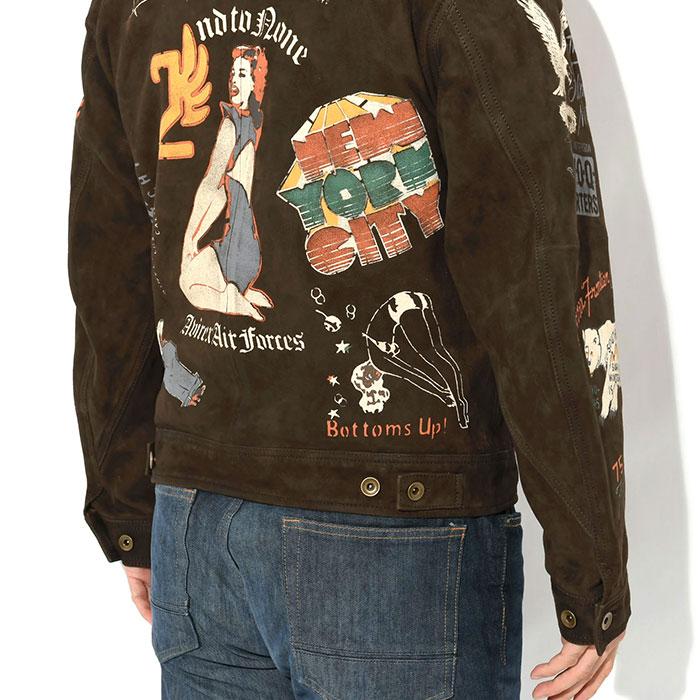 アビレックス ジャケット AVIREX メンズ ヒストリー グラフィック シープ スエード トラック (History Graphic Sheep Suede Track JKT 50周年記念 7835250013)の画像