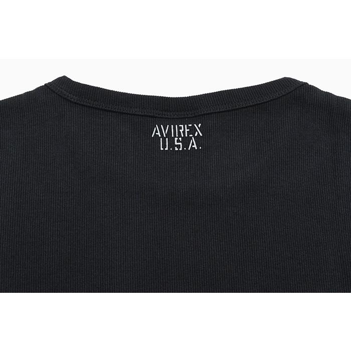 アビレックス ロンT Tシャツ 長袖 AVIREX メンズ デイリー リブ Vネック ( Daily Rib V Neck L/S Tee カットソー トップス 7835930005 6153480 )｜icefield｜16