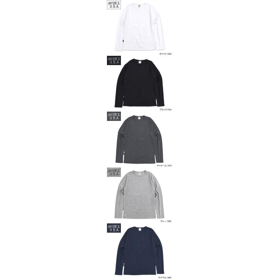 アビレックス ロンT Tシャツ 長袖 AVIREX メンズ デイリー リブ クルーネック ( Daily Rib Crew Neck L/S Tee カットソー トップス 7835930009 6153481 )｜icefield｜11