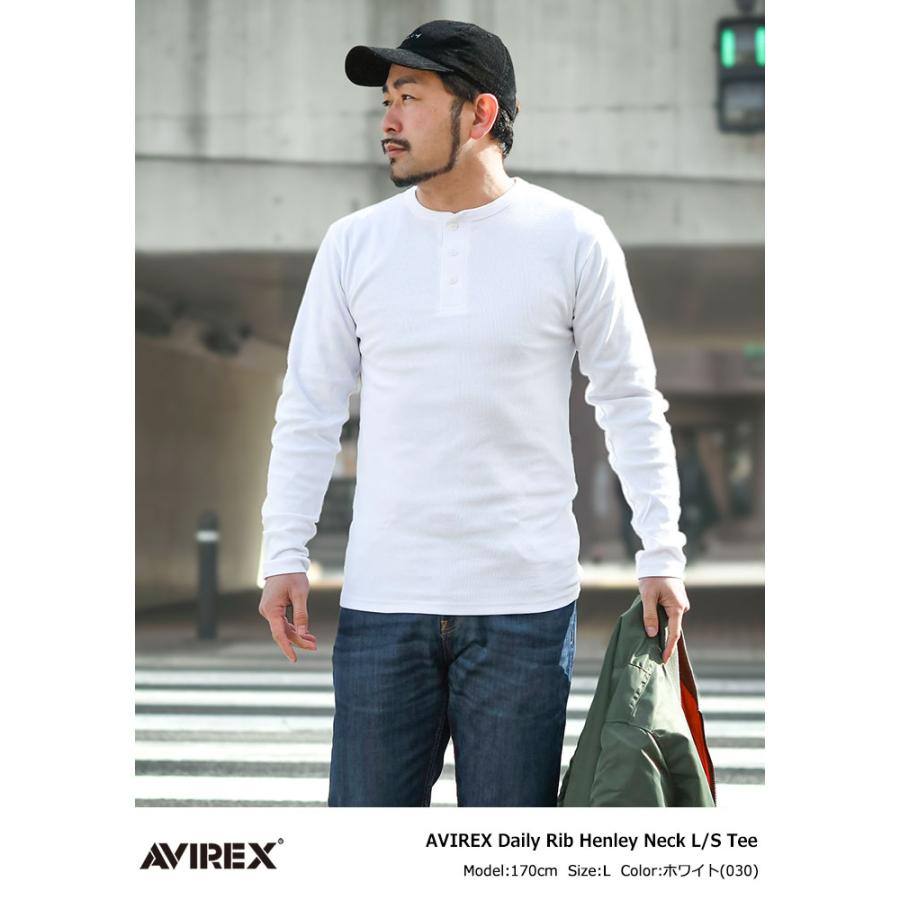 AVIREX アビレックス ロンT Tシャツ 長袖 メンズ デイリー リブ