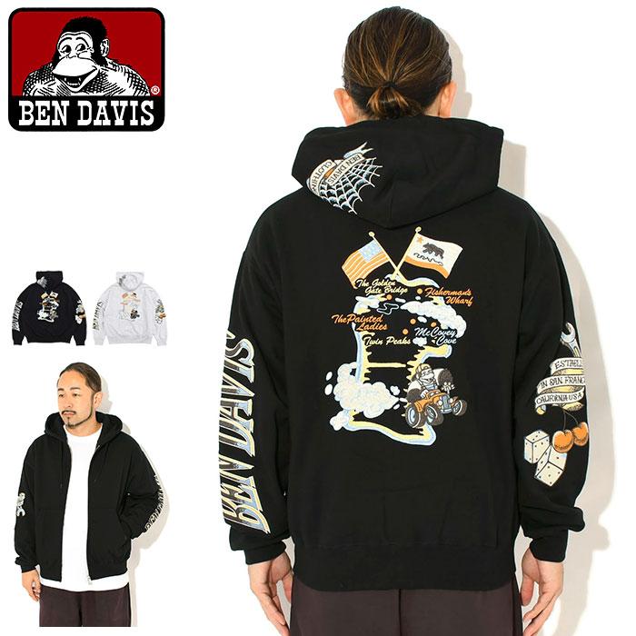BEN DAVIS（ベンデイビス） パーカー ジップアップ メンズ スーベニア