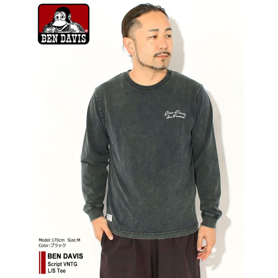 BEN DAVIS（ベンデイビス） ロンT Tシャツ 長袖 メンズ スクリプト