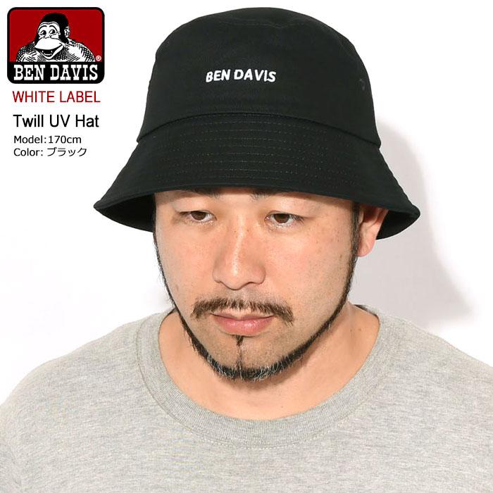 BEN DAVIS/WHITE LABEL ベンデイビス ハット DAVIS ツイル UV ホワイト