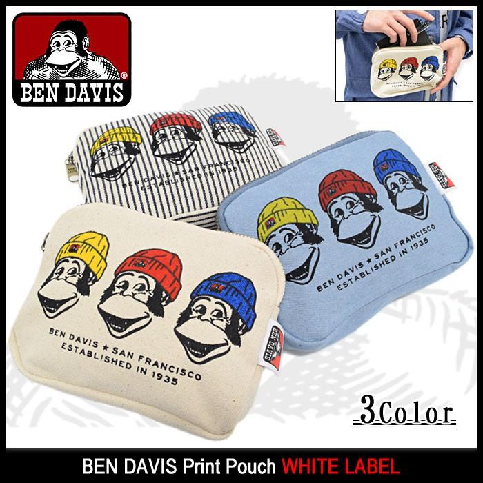 ベンデイビス BEN DAVIS ポーチ プリント ホワイトレーベル(BDW-9108A Print Pouch WHITE LABEL 小物入れ メンズ レディース)｜icefield