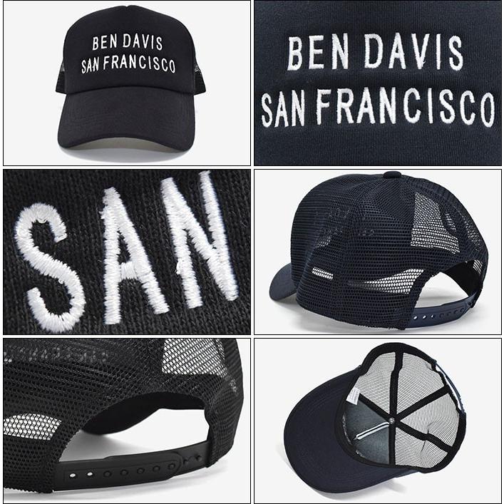 ベンデイビス BEN DAVIS キャップ メンズ サンフランシスコ エンブロイダリー メッシュキャップ ホワイトレーベル(BDW-9443 Mesh Cap 帽子)｜icefield｜03