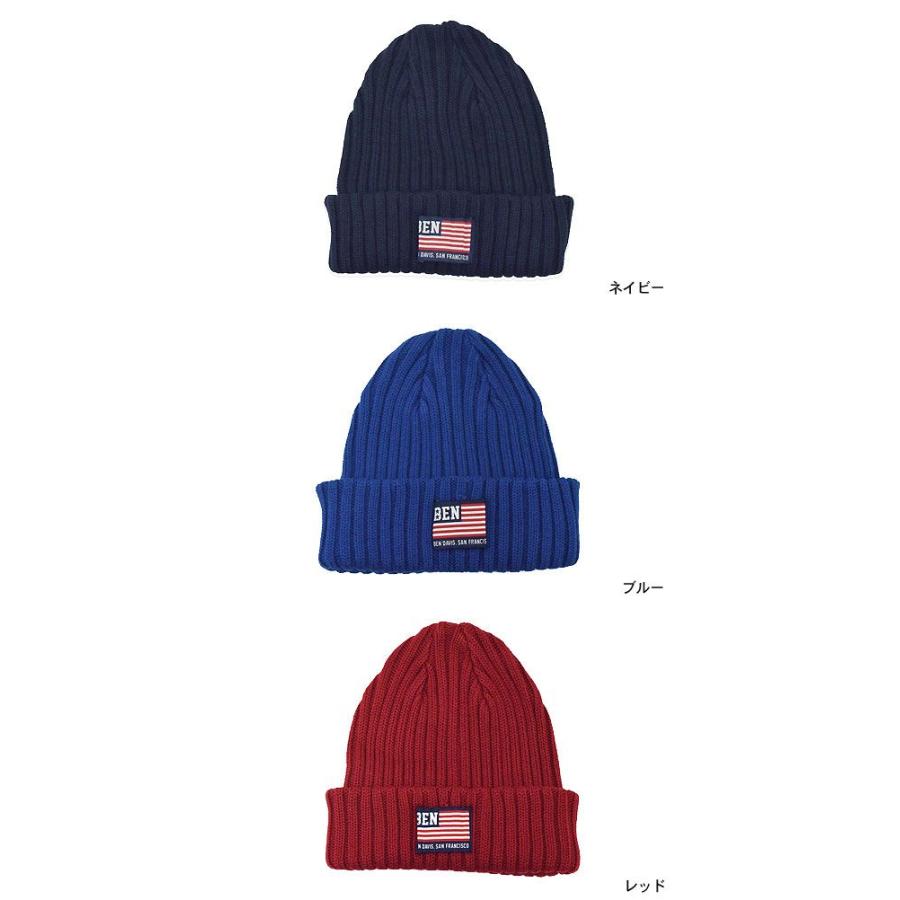 BEN DAVIS/WHITE LABEL ベンデイビス DAVIS ニット帽 フラッグ