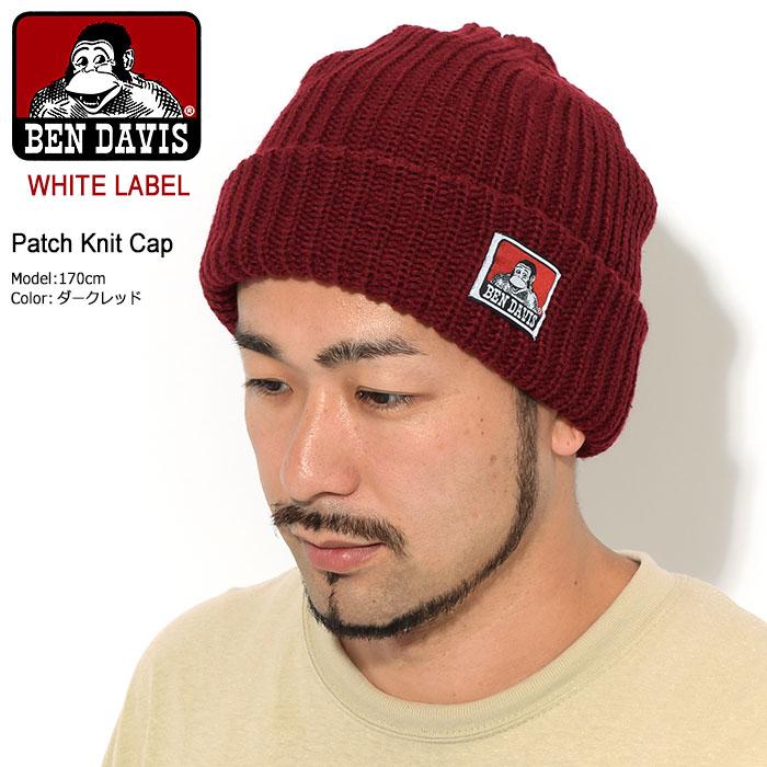 BEN DAVIS/WHITE LABEL ベンデイビス ニット帽 DAVIS パッチ ニット