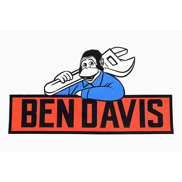ベンデイビス ロンT Tシャツ 長袖 BEN DAVIS メンズ レンチ ゴリラ リサイクル コットン ミックス プリント ( BDZ31005 Wrench Gorilla Recycle