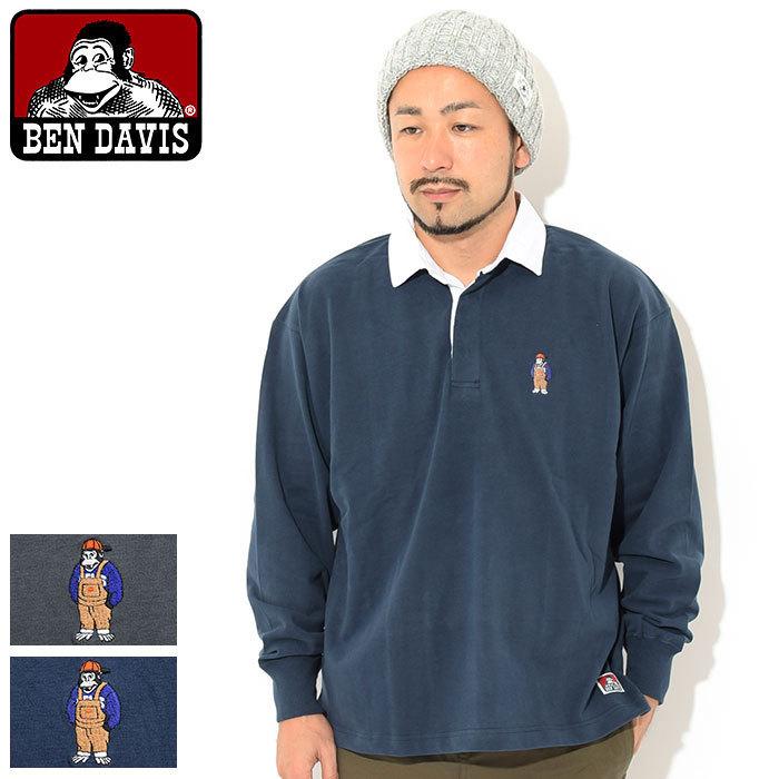 BEN DAVIS（ベンデイビス） ポロシャツ 長袖 メンズ ミニ ゴリラ EMB