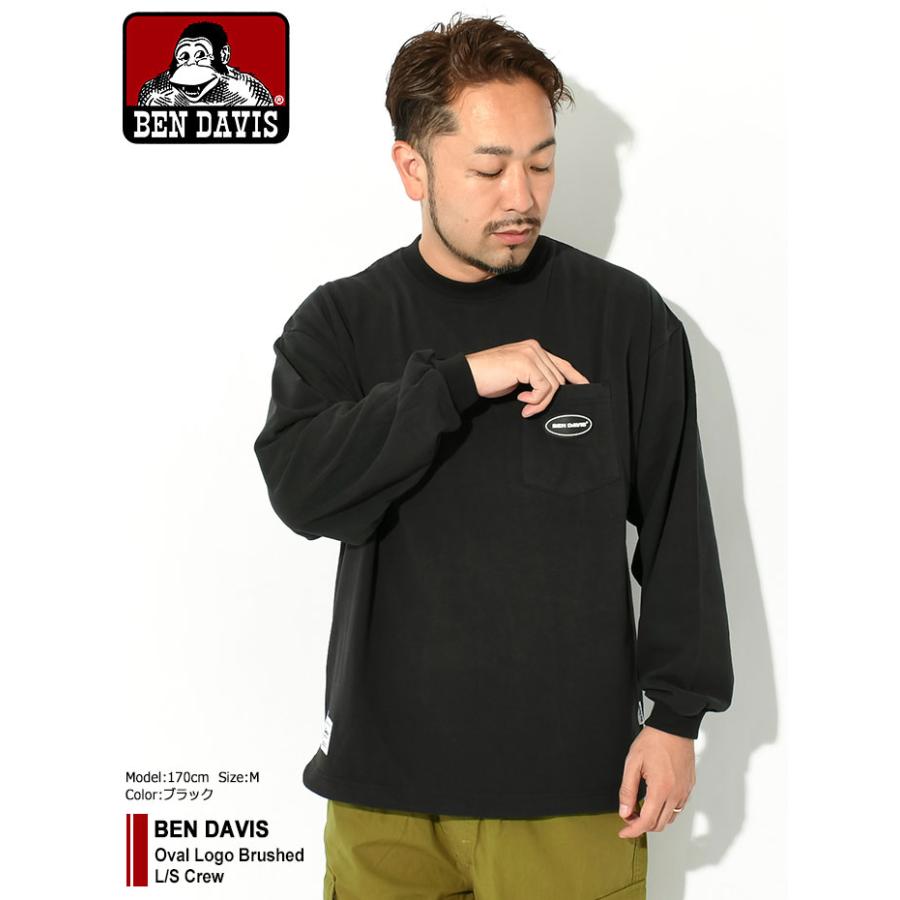 BEN DAVIS（ベンデイビス） カットソー 長袖 メンズ オーバル ロゴ 