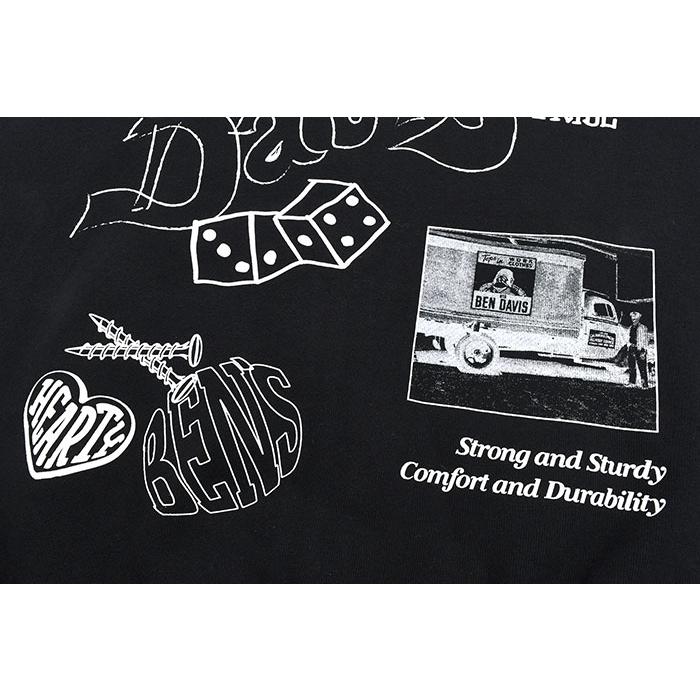 BEN DAVIS ベンデイビス ラフスケッチロゴ スウェットジップ