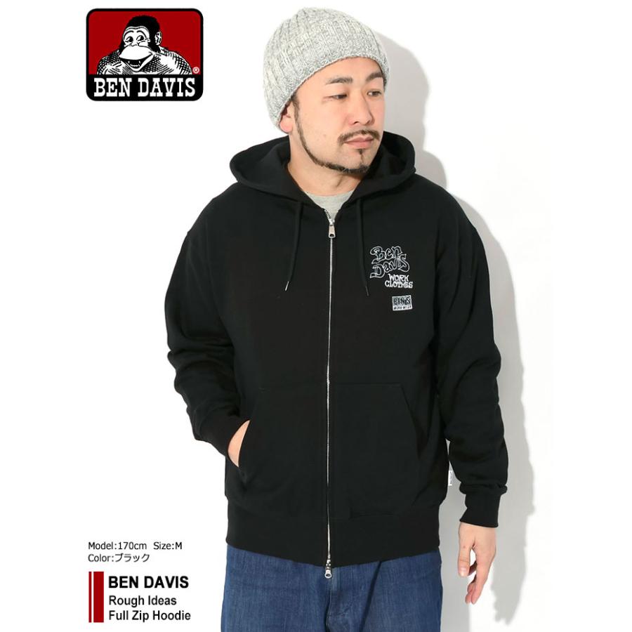 BEN DAVIS ベンデイビス パーカー ジップアップ メンズ ラフ