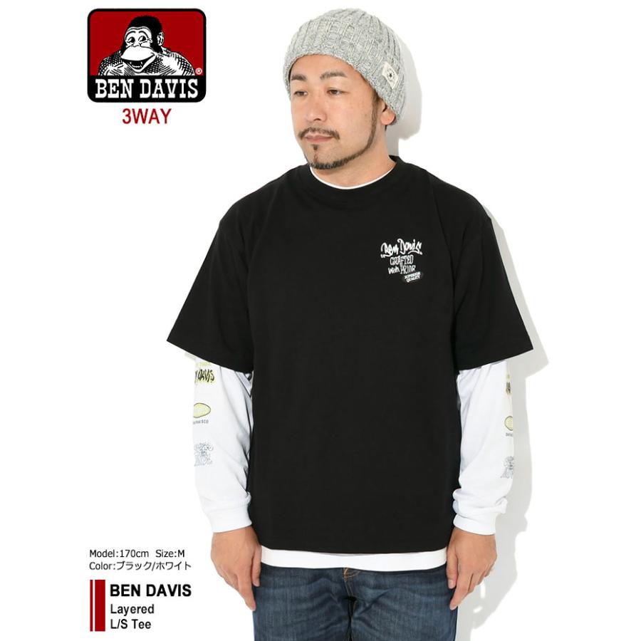 BEN DAVIS（ベンデイビス） ロンT Tシャツ 長袖 半袖 セット メンズ 