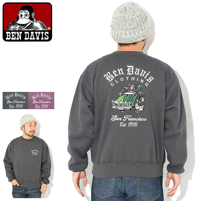 BEN DAVIS（ベンデイビス） トレーナー メンズ ローライド EMB クルー 