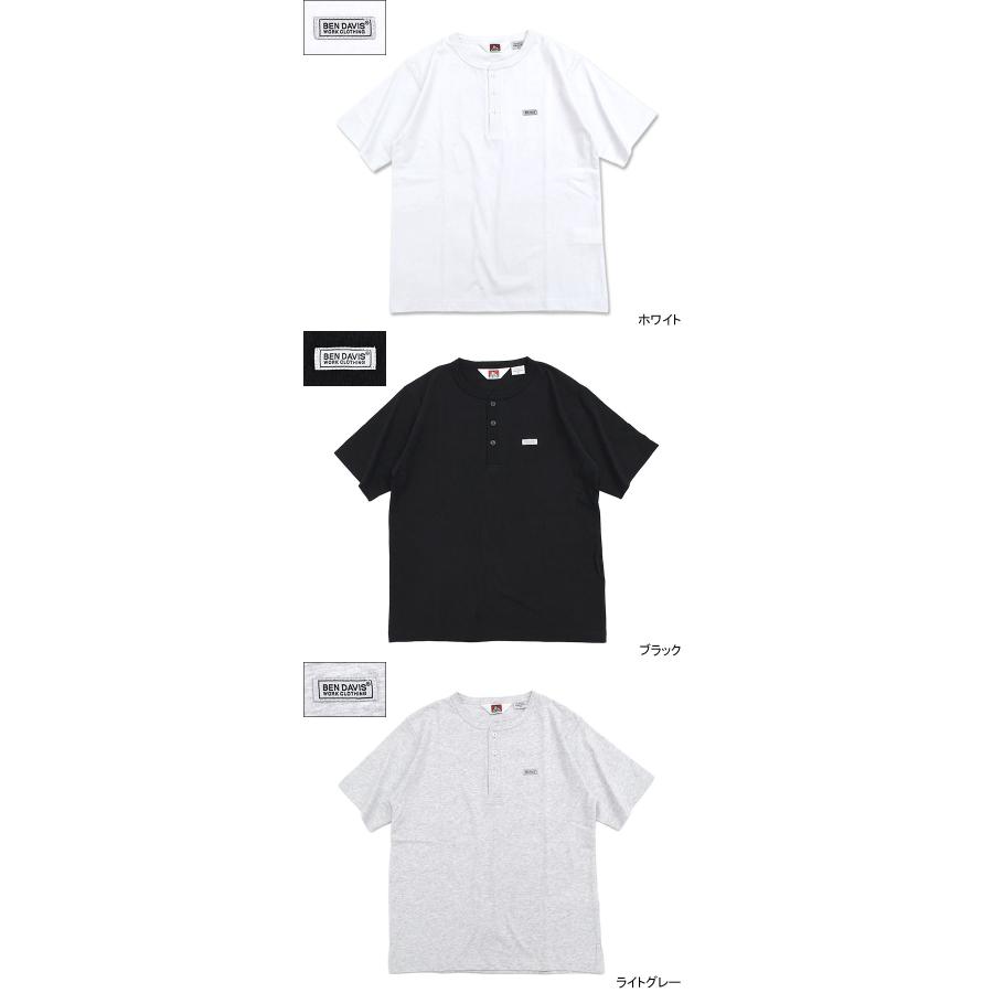 BEN DAVIS（ベンデイビス） Tシャツ 半袖 メンズ ラベル ヘンリー ( C