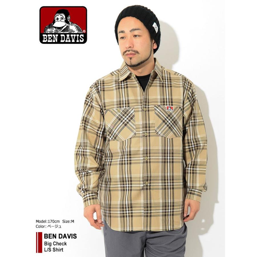 ベンデイビス シャツ 長袖 Ben Davis メンズ ビッグ チェック G Big Check L S Shirt ビッグシルエット オーバーサイズ トップス Ice Field 通販 Paypayモール