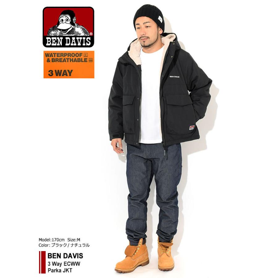 BEN DAVIS（ベンデイビス） ジャケット メンズ 3 ウェイ ECWW パーカー 