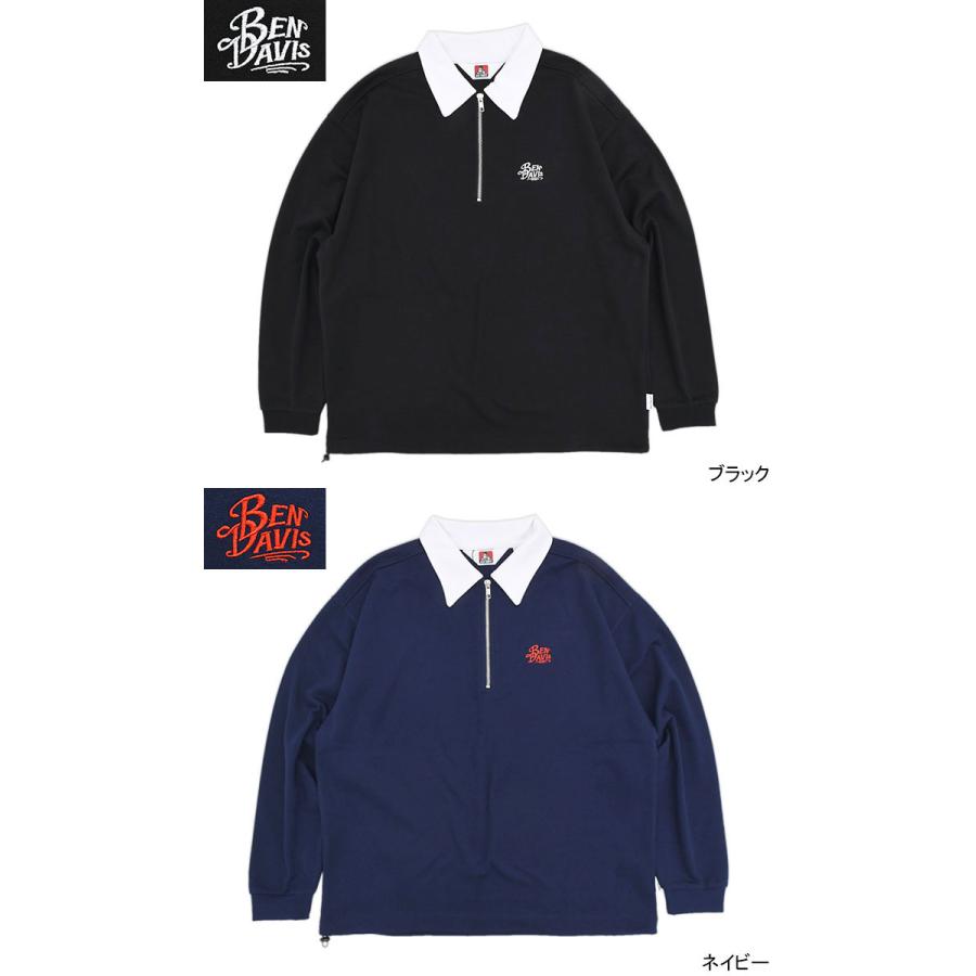 BEN DAVIS ベンデイビス ポロシャツ 長袖 メンズ ハーフ ジップ BEN DAVIS ベンデイビス ポロシャツ 長袖 メンズ ハーフ ジップ